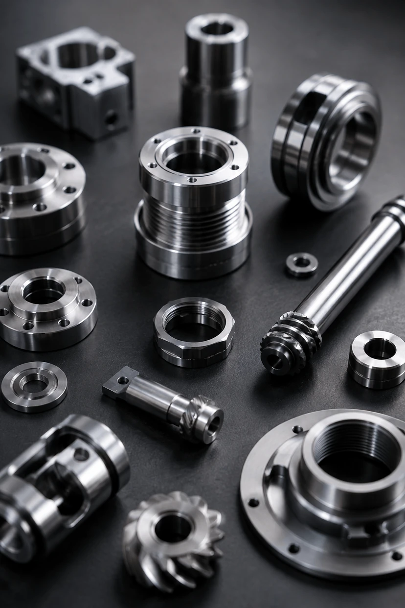 Precision machine components manufactured by MV Technologies